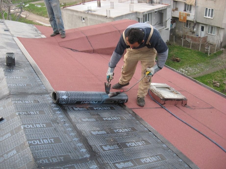 Evka-5 EPDM Kauçuk Çatı – düz çatıda arduvazlı bitümlü membran serimi